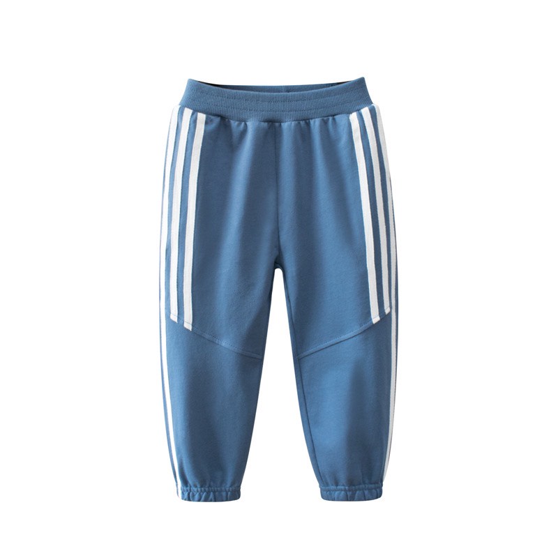 Quần thun trẻ em Kotokids quần dài bé trai chất cotton hình sọc kẻ (5203)