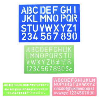 4 Khuôn vẽ chữ cái và chữ số bằng nhựa tiện dụng