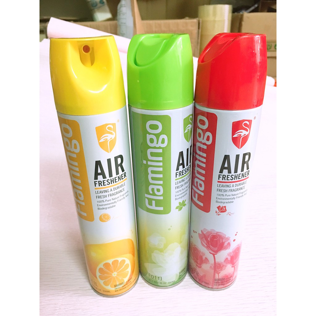 Combo 03 Bình Xịt khử mùi xe ôtô Air Freshener Flamingo