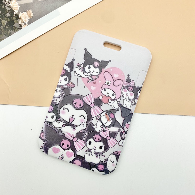 Bao Đựng Thẻ Có Dây Đeo Hình Hello Kitty Dễ Thương Giá Đỡ