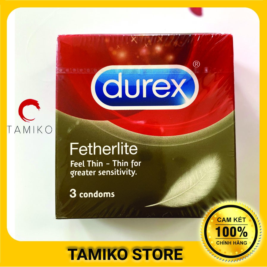 [CHÍNH HÃNG] Bao Cao Su DUREX Fetherlite Siêu Mỏng - Xuất Xứ Anh- Hộp 3 cái