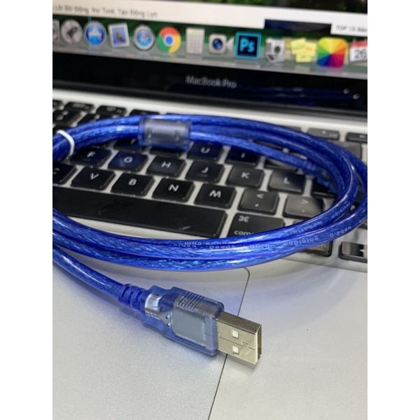 Cáp usb 2 đầu, đực-đực 1,5m  có chống nhiễu, Dây USB 2 Đầu Đực - Dây Xanh