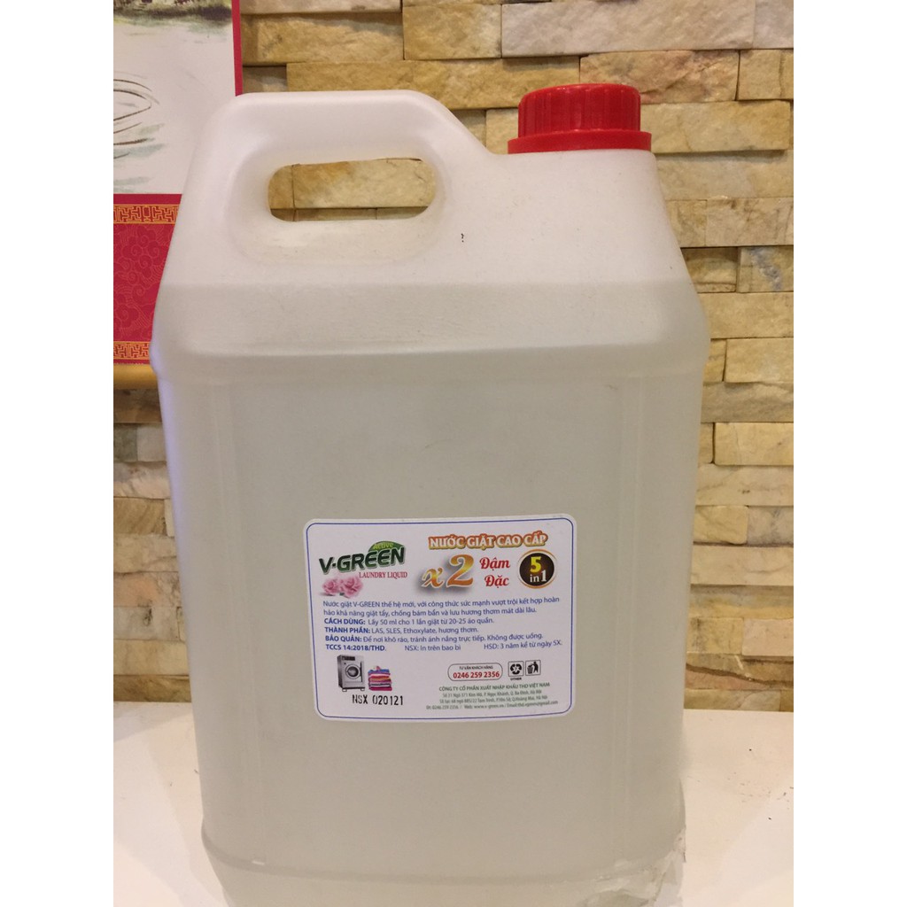 CAN TOÀN CAN 10 LÍT NƯỚC GIẶT VGREEN AN TOÀN