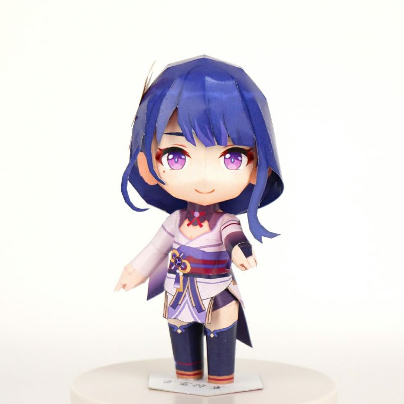 Mô hình giấy anime girl Chibi Raiden Shogun  game