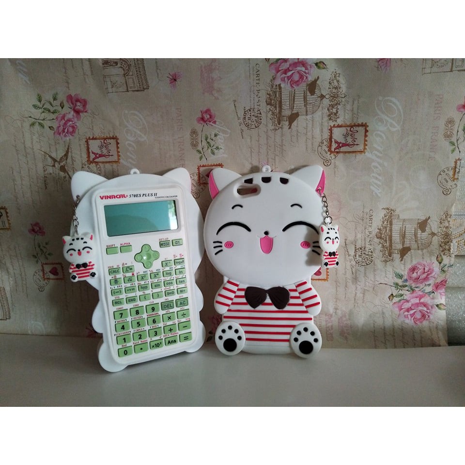 Ốp mèo trắng cho máy tính cầm tay và điện thoại