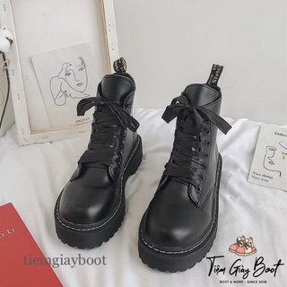 Boot Siêu Đẹp KQ09 Tặng kèm 2 loại dây ruy băng + dây thường, Bốt Cổ Vừa Siêu Xinh - Tiệm Giày Bốt