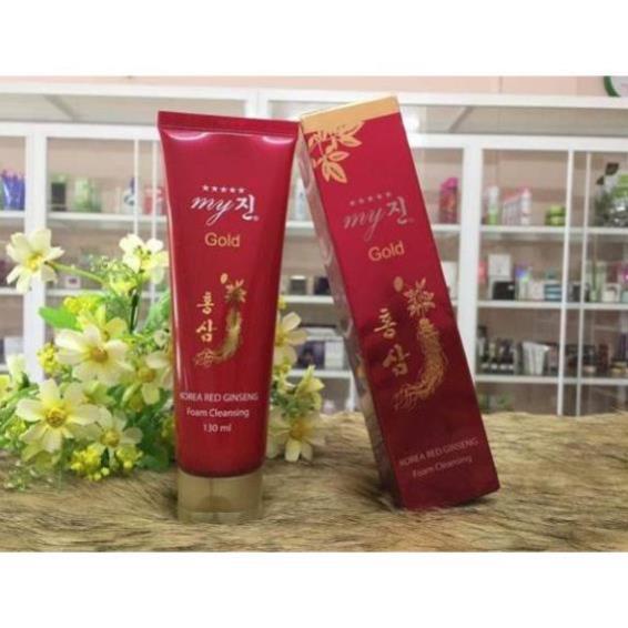 Sữa Rửa Mặt Trắng Da Làm Mờ Vết Thâm Sâm Đỏ My Gold Gingseng 130ml - Mypham_hn
