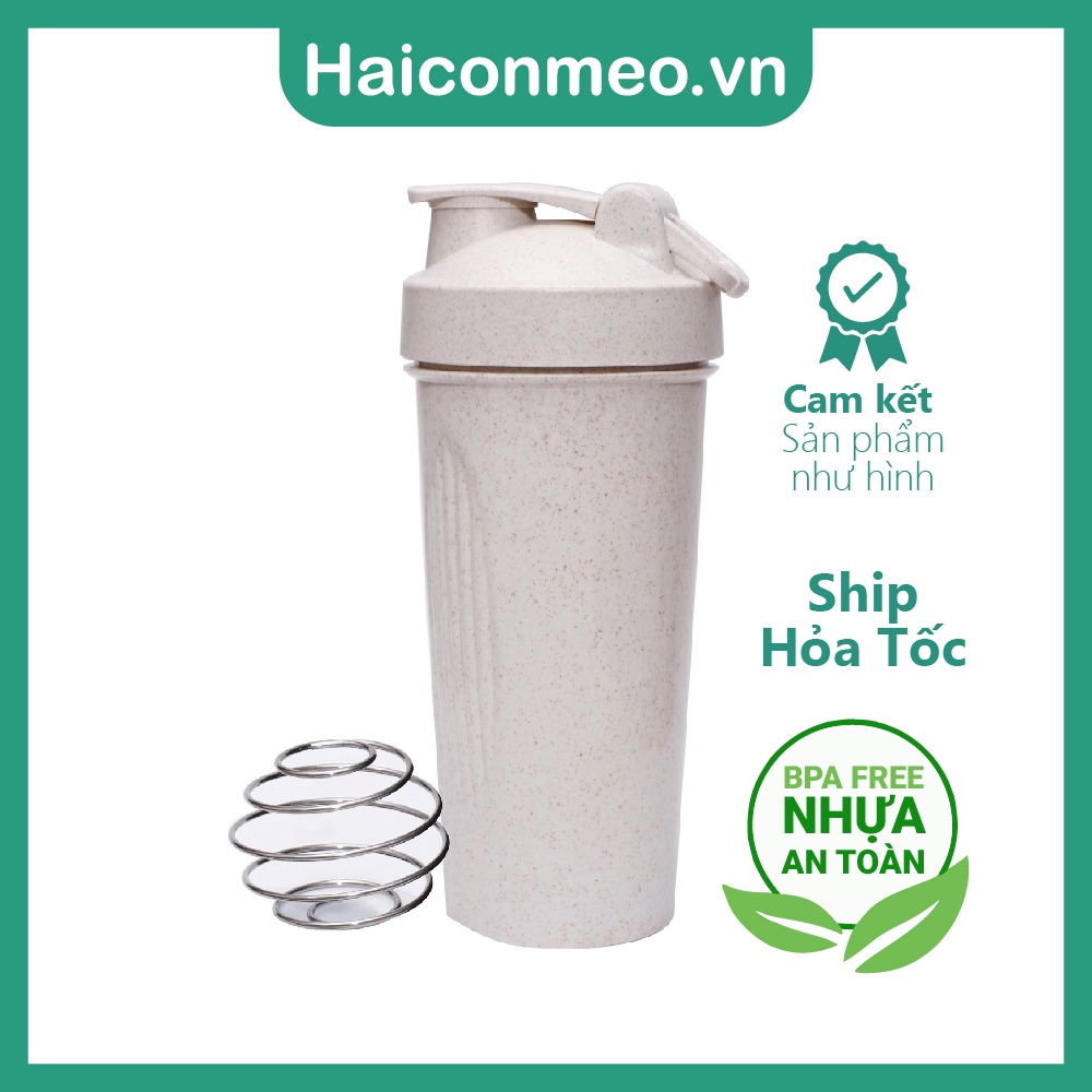 Bình lắc whey lúa mạch tập gym bình nước thể thao shaker pha sữa protein