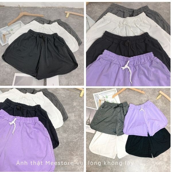 Quần Đùi Thể Thao Nữ - Short Thun Ngắn Dáng Rộng Cạp Chun, Sooc Mặc Nhà - HANHAN SHOP | BigBuy360 - bigbuy360.vn