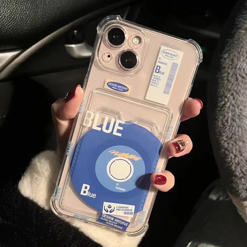Ốp Ví Trong Suốt Chống Sốc Có Ngăn Đựng Ảnh, Thẻ - CD Blue