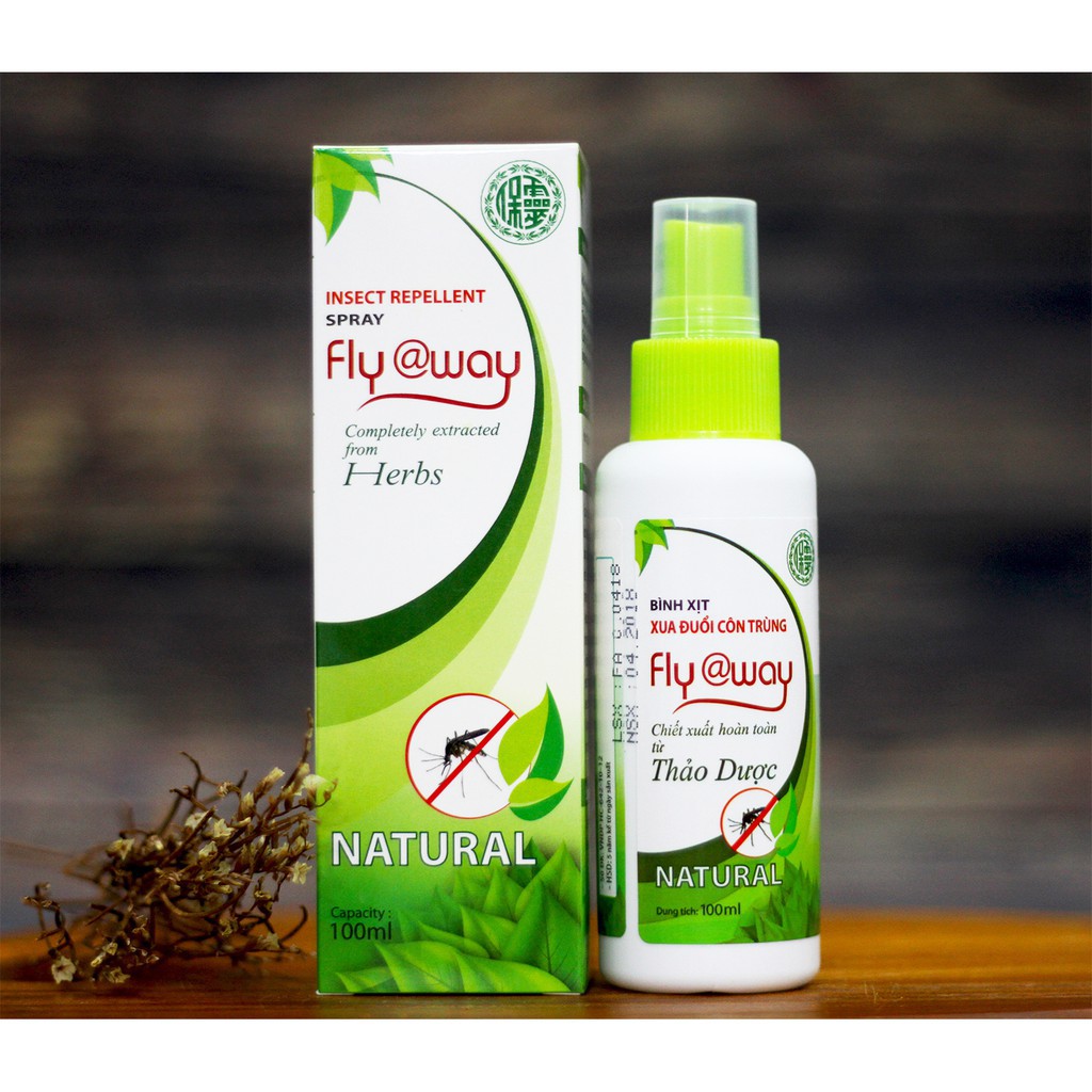 Xịt Fly Away chống muỗi tinh dầu sả 60ml - 100ml