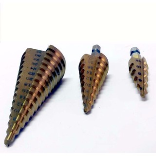 bộ 3 mũi khoan bước titanium 4-32mm