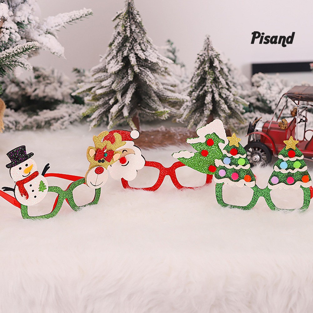 Mắt Kính Hình Ông Già Noel / Người Tuyết / Cây Thông / Tuần Lộc Trang Trí Tiệc Giáng Sinh