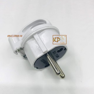 Phích cắm schuko 16A có khe tiếp địa tay rút thông minh FS-PCK01