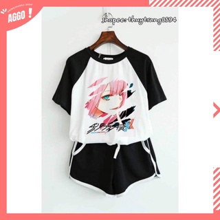 Set Đồ Bộ Anime Darling in the Franxx Zero Two[ IN THEO YÊU CẦU]