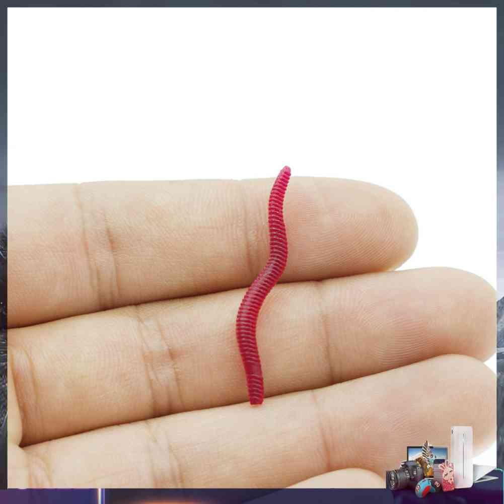 Set 100 / 200 Mồi Giun Giả Mềm 3.5cm Thu Hút Câu Cá Hiệu Quả