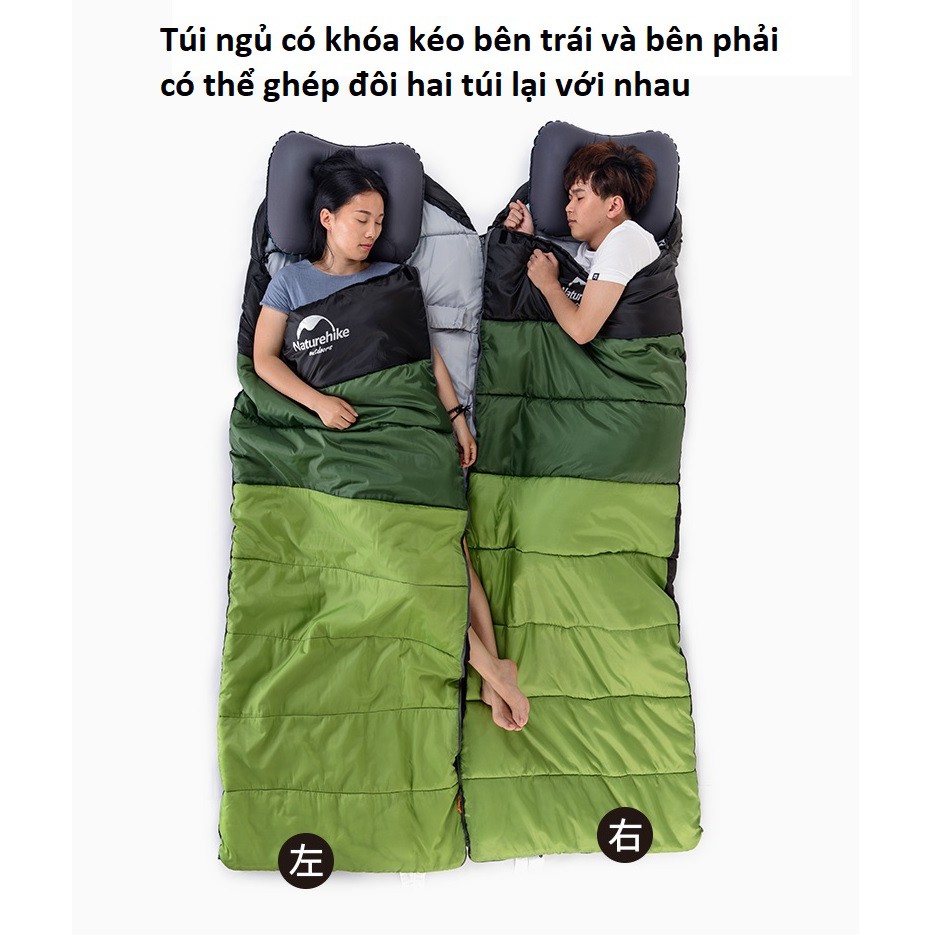 Túi ngủ du lịch ngoài trời Naturehike cao cấp, túi ngủ văn phòng chống thấm nước, đi phượt | BigBuy360 - bigbuy360.vn