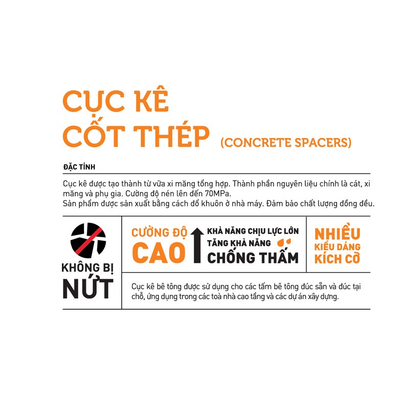 Con kê cốt thép - Con kê bê tông