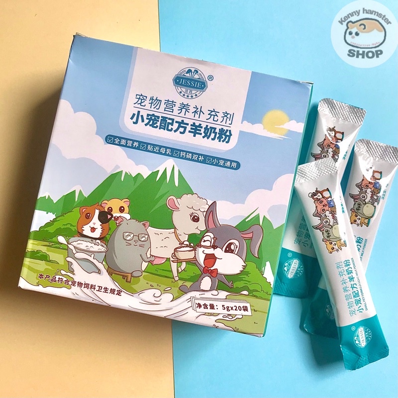Bột Sữa Dê Jessie Bổ Sung Canxi Và Dinh Dưỡng Cho Hamster, Thỏ, Bọ, Thú Nhỏ