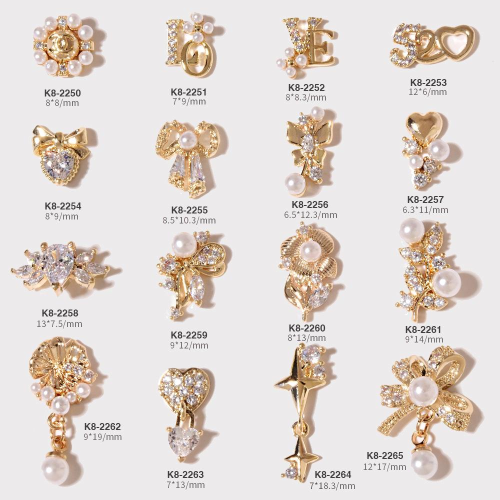 Phụ Kiện Trang Trí Móng Tay Nghệ Thuật Bằng Hợp Kim 3D