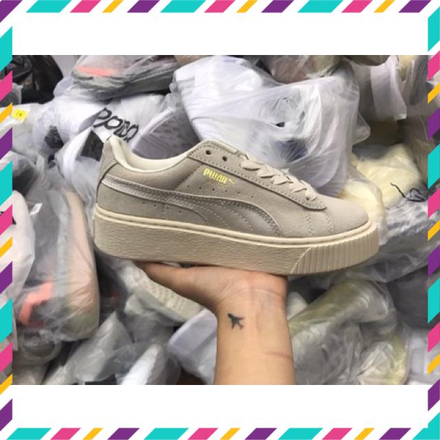 ĐẸP | | HOT THANH LÝ- Giầy puma mầu be da lộn 1:1 ( full box + free ship ) Có Sẵn 🍀 Xịn L * '