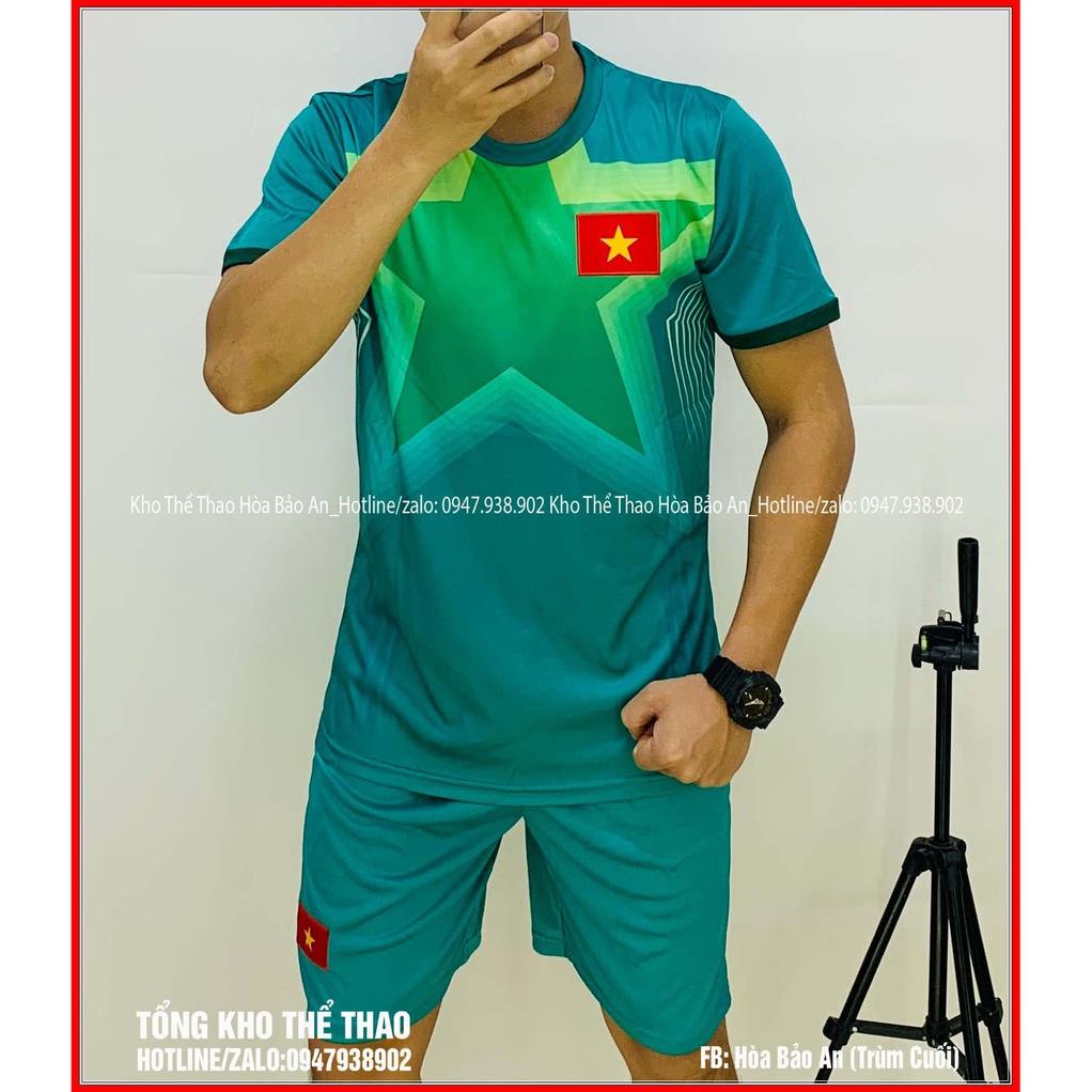 Áo thủ môn tuyển việt Nam 2022, bộ quần áo bóng đá tuyển vietnam 2022 vải thun thái fom 43-90kg ⚡