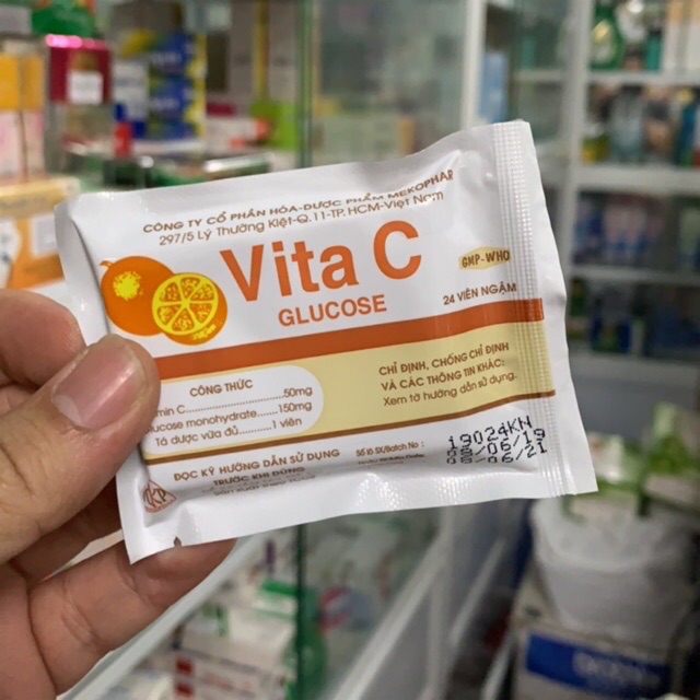 Viên ngậm bổ sung vitamin C tăng sức đề kháng cho bé - Vita C Glucose (Kẹo cam tuổi thơ)