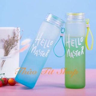 Bình Thuỷ Tinh Hello Master Có Dây Đeo