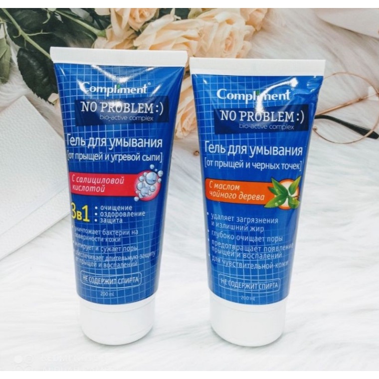 Sữa rửa mặt Compliment sạch mụn ngừa mụn sạch sâu chăm sóc da mặt căng bóng cho da mụn nhạy cảm da dầu..