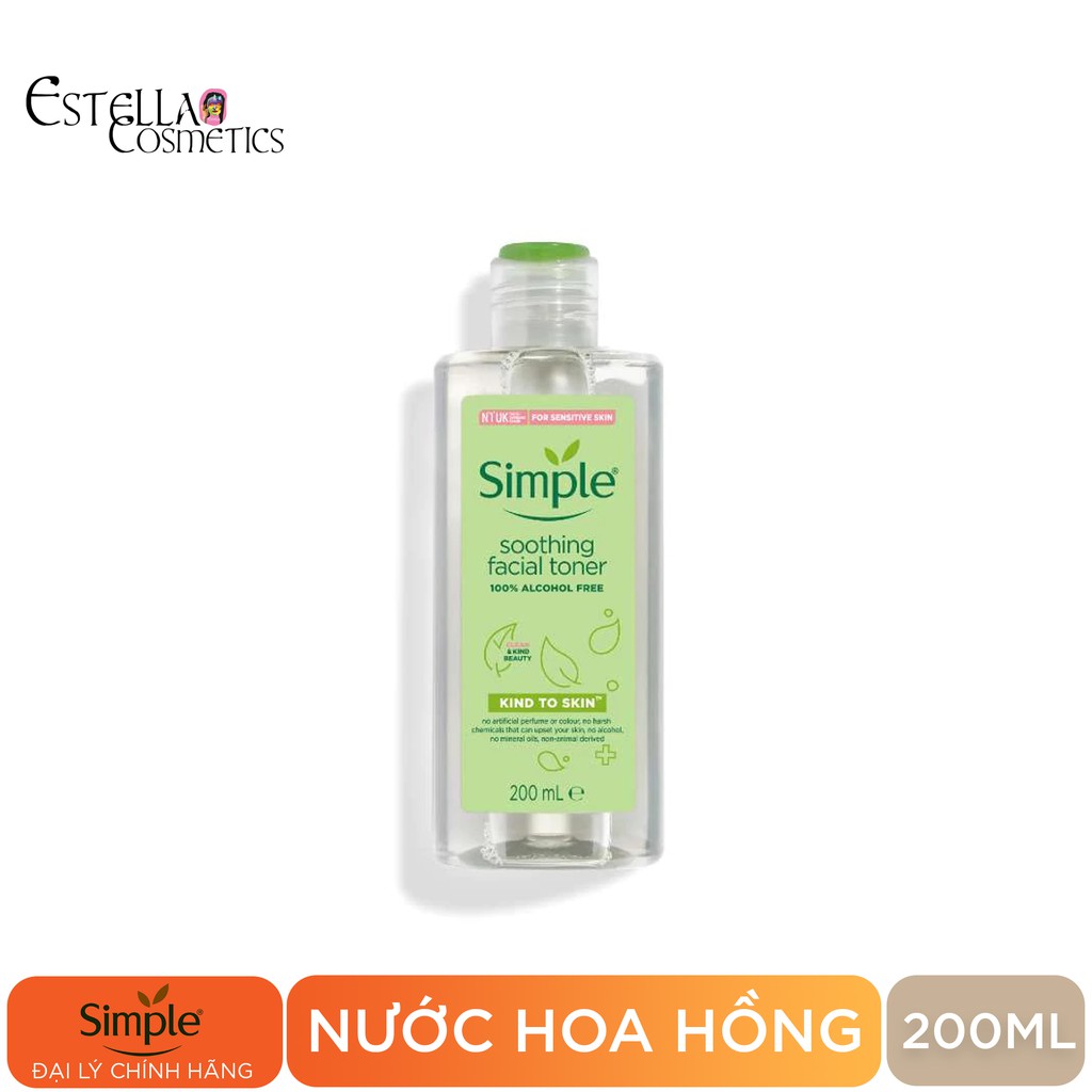 Nước hoa hồng Simple Smoothing Facial Toner 200ml