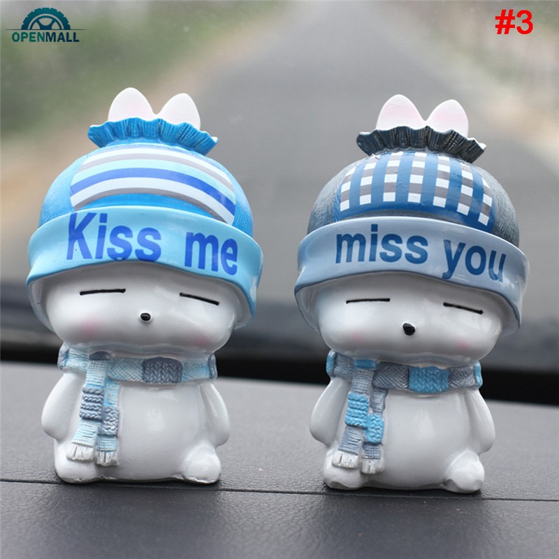 Bộ 2 mô hình búp bê trang trí nội thất xe hơi đáng yêu