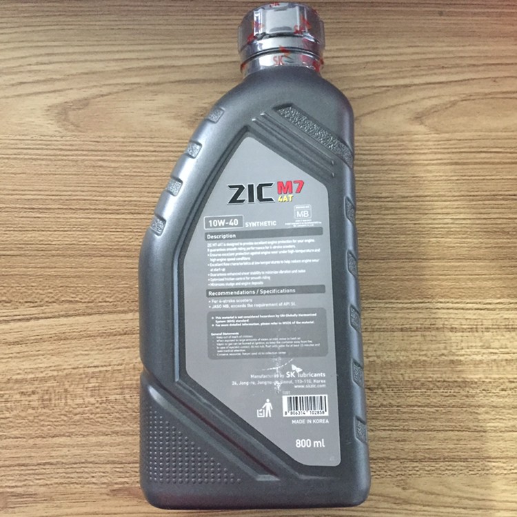Nhớt Xe Tay Ga ZIC M7 4AT 800 ML