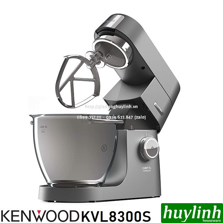 [Mã ELHAMS5 giảm 6% đơn 300K] Máy đánh trộn bột đa năng Kenwood Chef XL Titanium KVL8300S - 6.7 lít