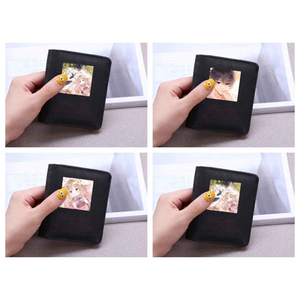 Ví ngắn đen cầm tay in hình VỤNG TRỘM KHÔNG THỂ GIẤU - Tình Yêu Thầm Kín manhua thời trang tiện lợi nam nữ