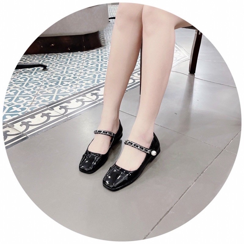 Giày pha màu quai xích ngọc tiểu thư siêu đẹp