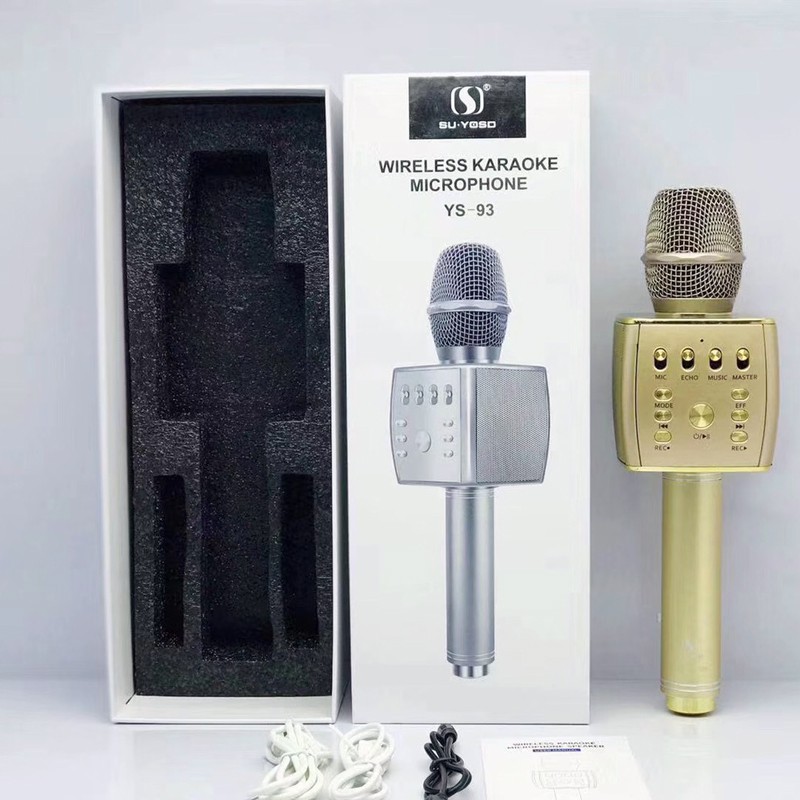 Micro karaoke bluetooth cao cấp SU YOSD YS-93 âm thanh hay kèm bộ thu tín hiệu qua loa rời