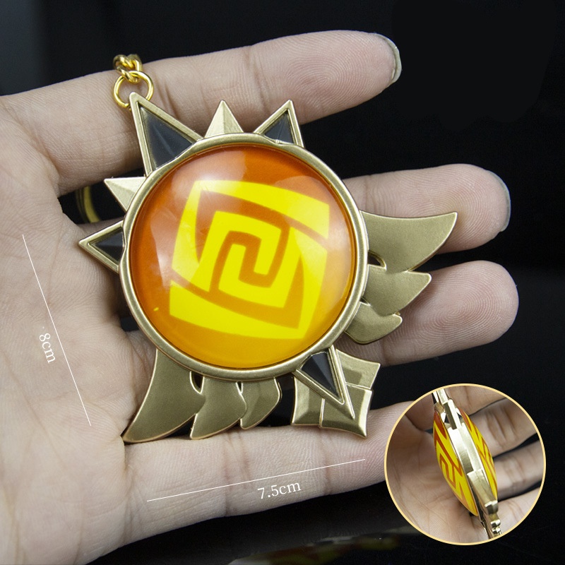 ( TRUNG ) Móc khóa kim loại mô hình Vision GENSHIN IMPACT ver MONDSTADT 8cm game anime chibi