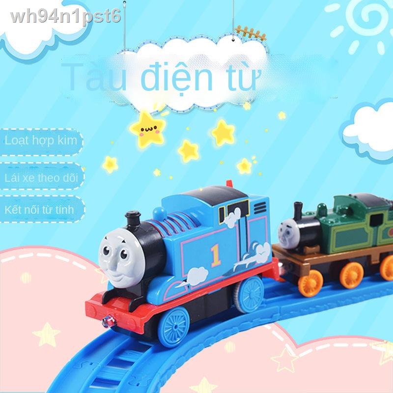 ☬ ❃ ✥◇✳Đồ chơi hợp kim tàu ​​hỏa Thomas Bộ đường ray kéo ngược từ tính cho trẻ em Mô hình cậu bé 3-6 tuổi