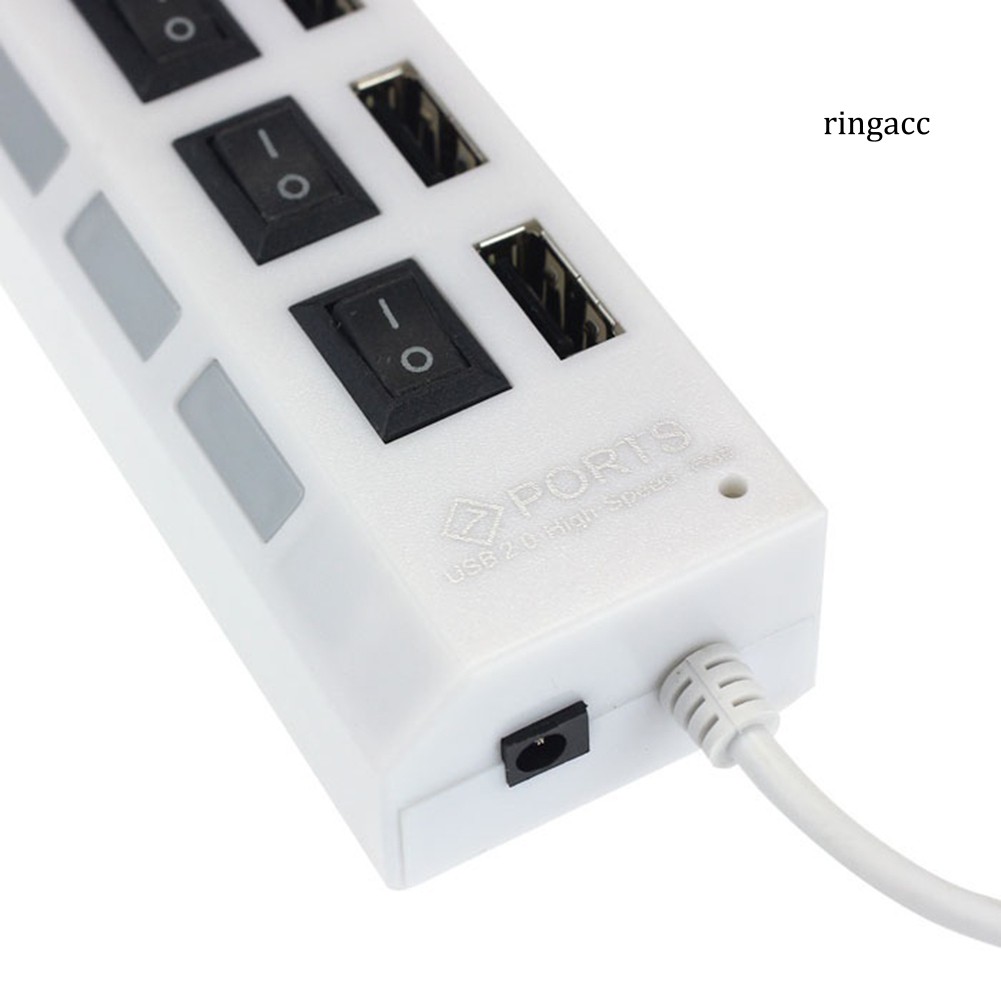 Bộ chia 7 cổng USB 2.0 có đèn Led