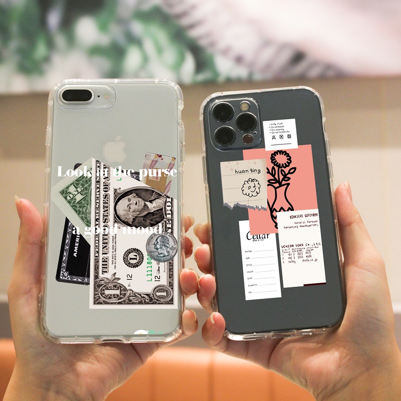 Ốp lưng iphone Ốp điện thoại Suntaiho TPU trong suốt in hình tranh lọ hoa cho IPhone 13 12 11 Pro Max X Xs Max XR 8 7 6 6S Plus
