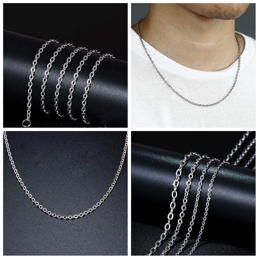 ✿EUTUS✿ 1.3mm/1.6mm/2mm/ 3mm/4mm Stainless Steel Necklace|Color Choker Link Chain Women Men Fashion Cool Punk Gothic Metal Collar