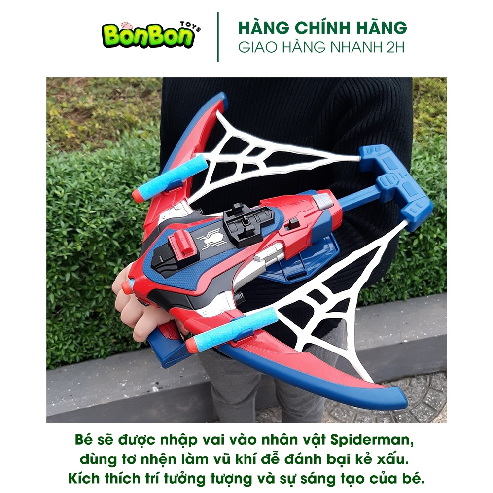 Đồ chơi người nhện Spiderman vận động ngoài trời dạng nerf, phóng tiêu xốp - hàng chính hãng