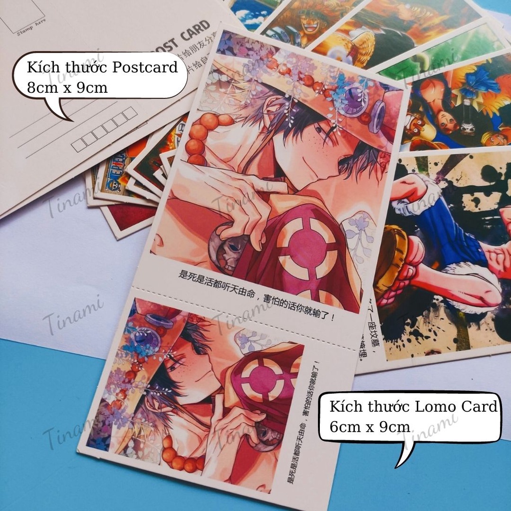 Bộ ảnh PostCard Manga Anime One Piece 30 Postcard 30 Lomo card 120 sticker hình siêu đẹp