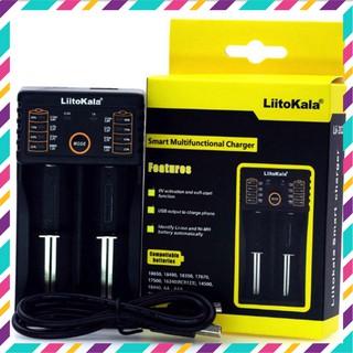 [RẺ VÔ ĐỊCH] Sạc pin đa năng Liitokala lii-202 hai khe pin cho pin 18650, AA, AAA, 26650, 18350, 14500...