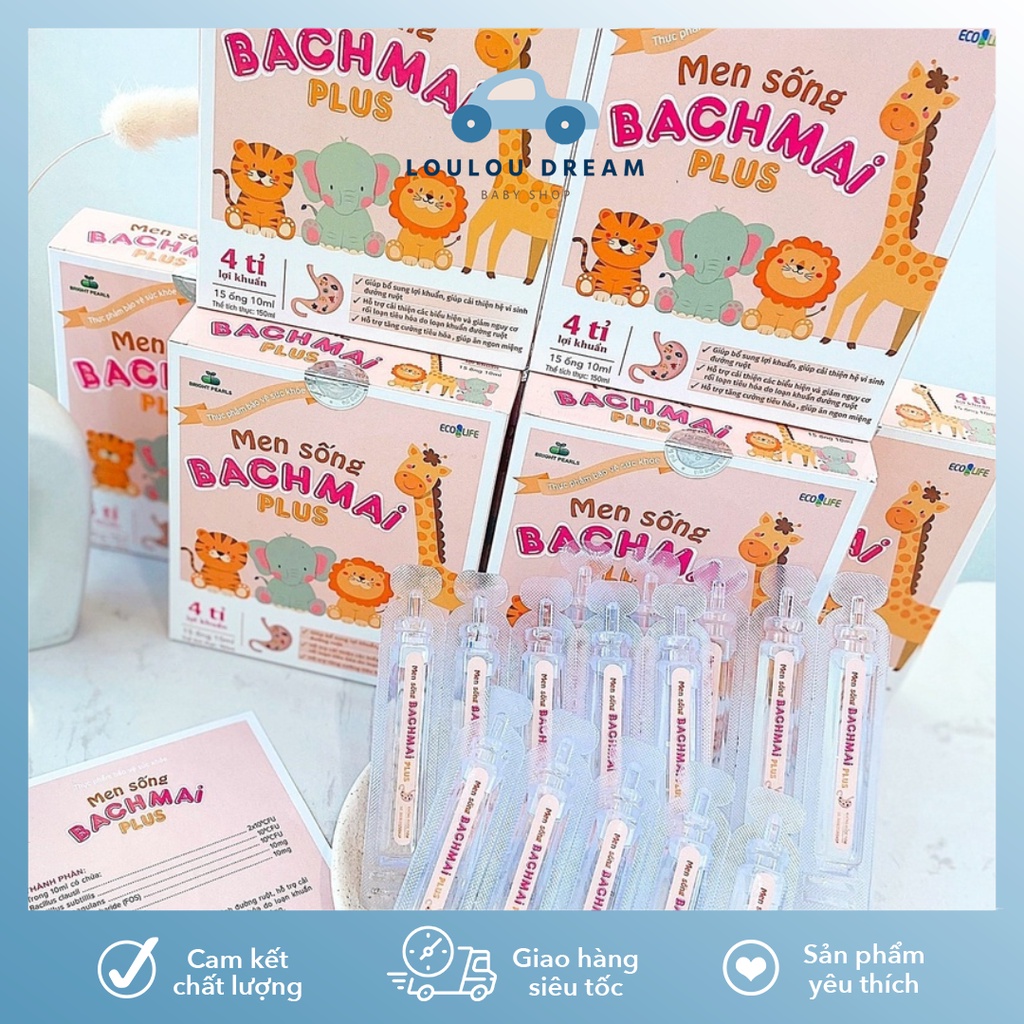 Men sống Bạch Mai plus chứa chất xơ và 4 tỷ lợi khuẩn bé hết táo bón, Rối loạn tiêu hóa, Biếng ăn