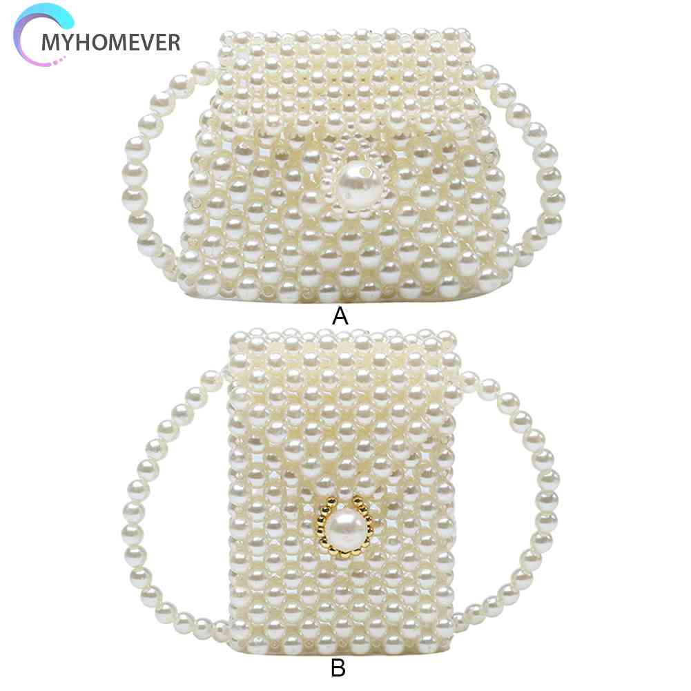 Túi Đeo Chéo Mini Đính Ngọc Trai Thời Trang Sành Điệu Cho Nữ