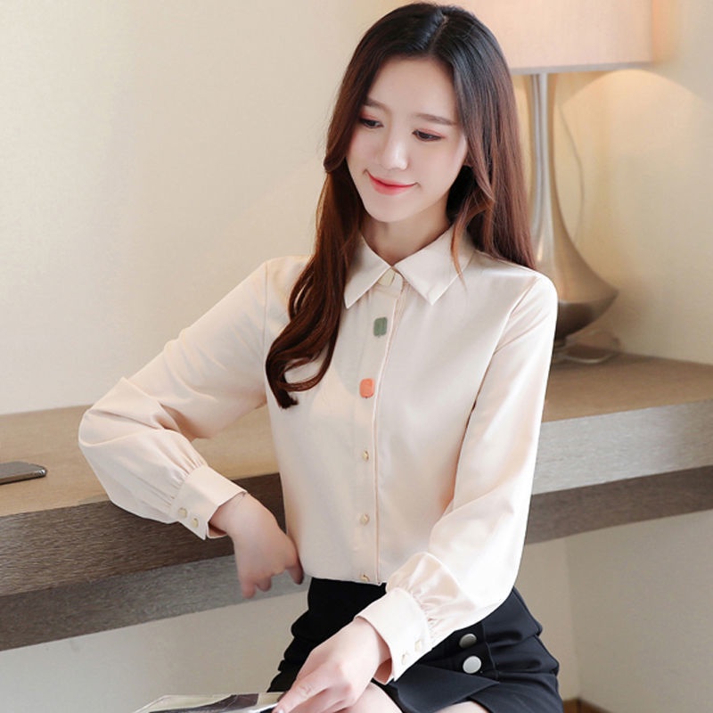 Áo Sơ Mi Chiffon Tay Dài Thời Trang Xuân Thu 2022 Cho Nữ
