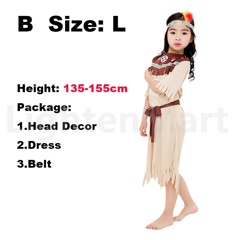 Thổ dân da đỏ trang phục cosplay cho trẻ em