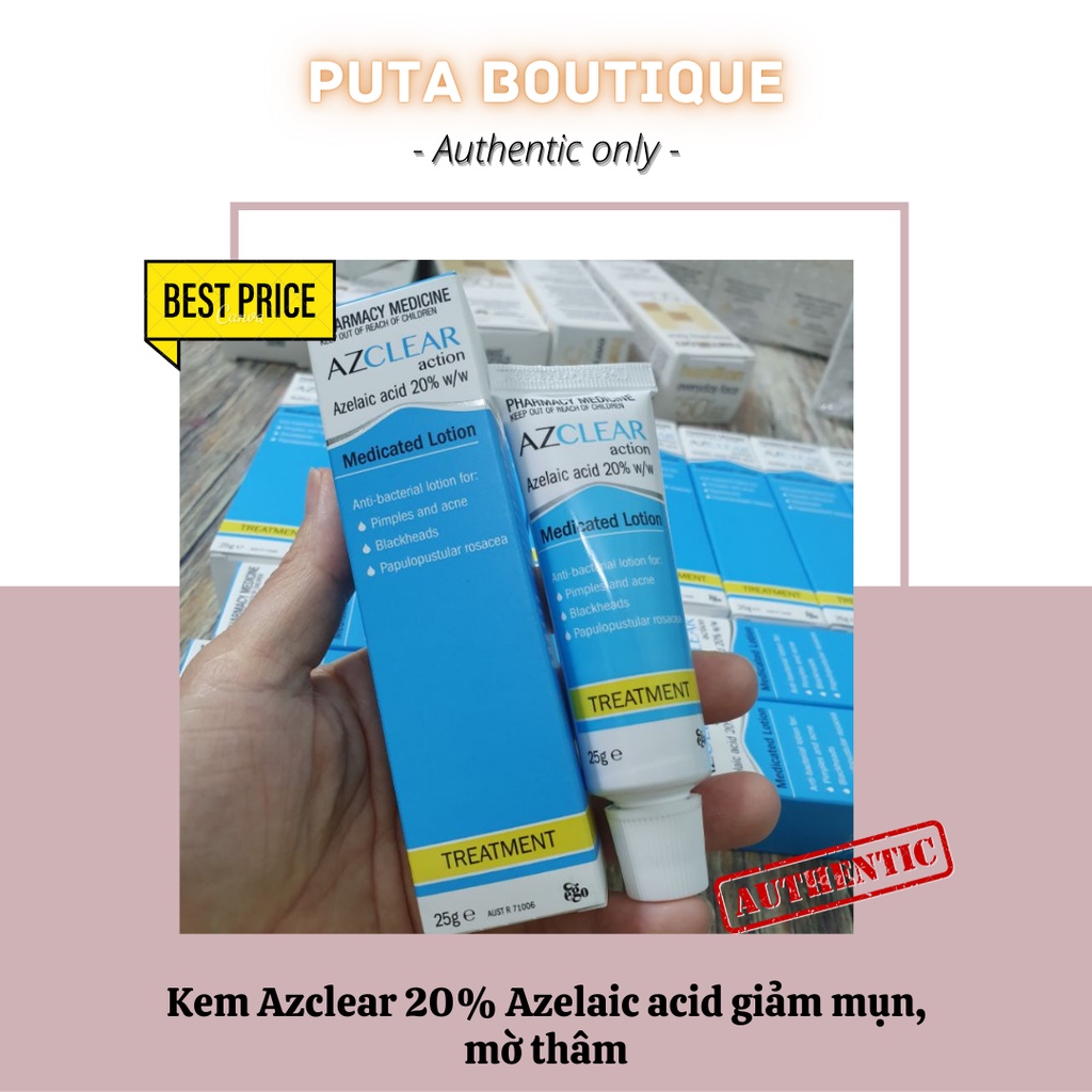 Kem Azclear 20% Azelaic acid giảm mụn, mờ thâm