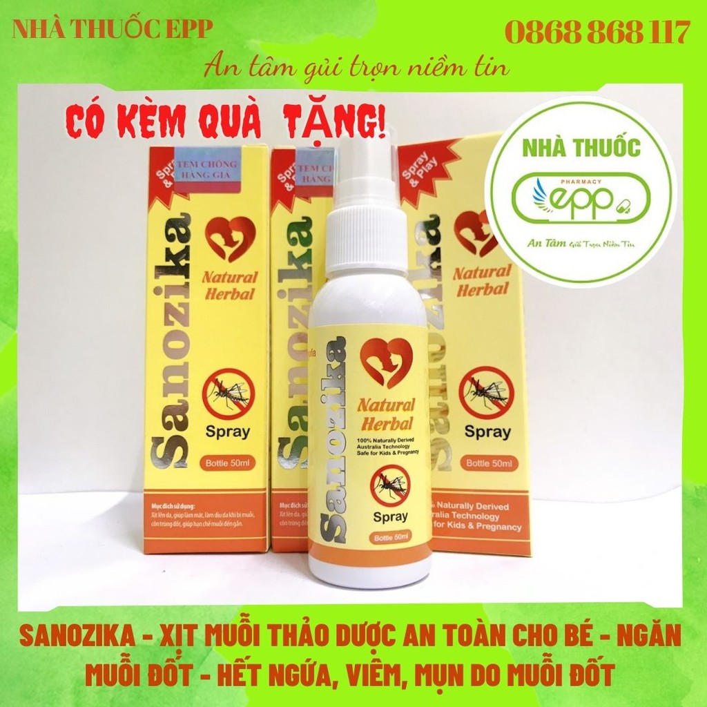 SANOZIKA - Xịt muỗi thảo dược